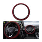 Moly Magnolia Elastic Stretch Steering Wheel Cover, Universal 15 Inch Automotive Steering Wheel Cover, Microfiber Breathable Anti-Slip Odorless Ice Silk, Warm in Winter Cool in Summer (Wine Red) - color: Wine Red