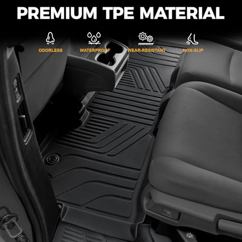 Floor Mats for Honda Odyssey 2018-2026, All Weather Floor Mats Trunk Cargo Liner and Door Sill Guards Accessories, Full Coverage Set - style: For Honda Odyssey | 2018-2026
