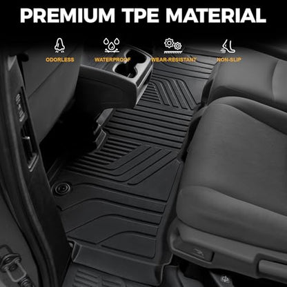 Floor Mats for Honda Odyssey 2018-2026, All Weather Floor Mats Trunk Cargo Liner and Door Sill Guards Accessories, Full Coverage Set - style: For Honda Odyssey | 2018-2026