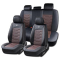 Car Seat Cover for Cars, Brown Leather, Waterproof, Full Set, Fits Cars, Suvs, Pickup Trucks, Airbag Compatible, Upgrades and Beautifies Car Interiors, Easy to Install and Clean Up - color: C_Coffee