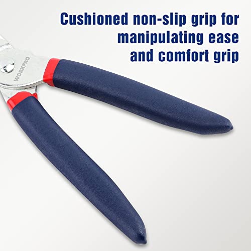 WORKPRO Hog Ring Pliers with 500 Pcs 3/4" Hog Rings, Galvanized Steel Hog Rings Perfect for Furniture Upholstery, Auto Upholstery, Plastic Meat & Sausage Casings - style: Flat Hog Ring Pliers Set
