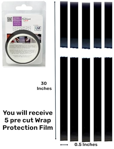 Door Edge Protector PRE-Cut Paint Guard Scratch Paint Protection Film Paint Wrap Protection Clear and Black Universal Car Truck (Black, 5 Doors)