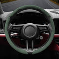 Suede Thin Car Steering Wheel Cover, 3 Piece, Fits 14-16 inch Round Steering Wheels, Green - color: Green, size: 3pcs: Fits Round Steering Wheels
