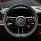 Suede Thin Car Steering Wheel Cover, 3 Piece, Fits 14-16 inch Round Steering Wheels, Green - color: Green, size: 3pcs: Fits Round Steering Wheels