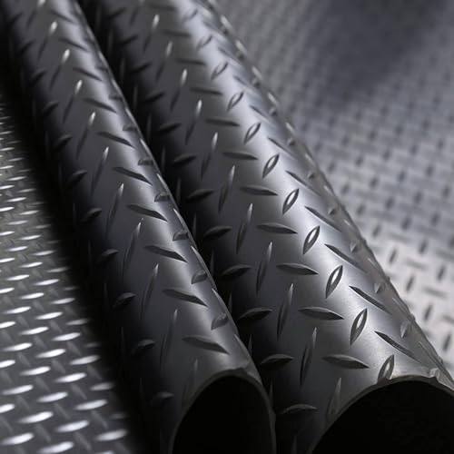 4' x 10' Feet Non-Slip Garage Floor Mat, 1-Piece Durable Rubber Flooring Roll, Cuttable Floor Protector Mat for Parking Lots, Gym, Warehouse, Basement Trailer (4' x 10' Ft) - size: 120"L x 48"W x 0.1"Th