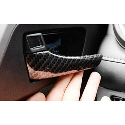 x xotic tech Set Carbon Fiber Style Interior Door Handle & Door Armrest Pull Handle Accessories Cover Trim Combo Kit, Compatible with Toyota Rav4 2013-2018