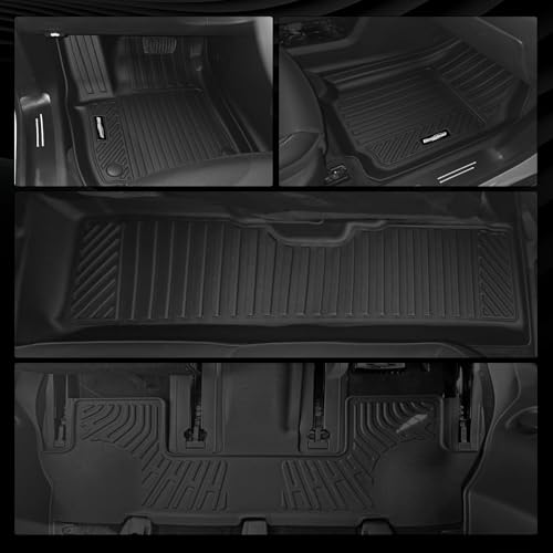 Floor Mats for Honda Pilot 2016-2022 7 Seats/Captain Seat(No Elite Models), Trunk Mat with Backrest Mat and 2nd Row Backrest Mat All Weather TPE Protector Accessories Floor Liner - size: 14)Pilot 7 Seats|2016-2022