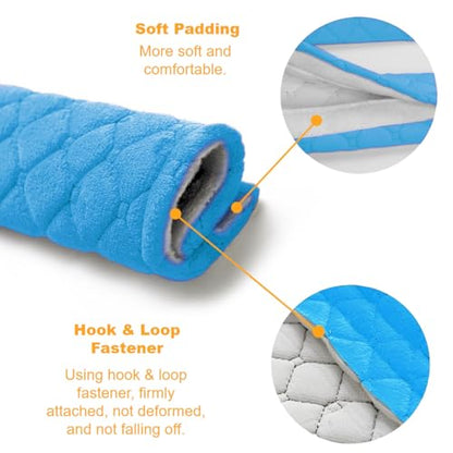 5 Pack Soft Comfort Car Seatbelt Cover Protector Pads Strap for Protecting Neck and Shoulder (Blue) - color: Blue