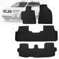 Mythoria Custom Fit Car Floor Mats Fit for Toyota Highlander 7Passengers 2009 2010 2011 2012 2013, Waterproof Velour Carpet Full Set, All-Weather Protection, Anti-Slip Backing, Odorless, Black