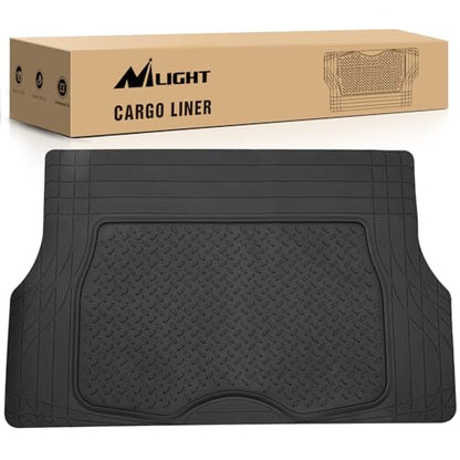 Nilight Rubber Cargo Mats for Cars Trucks SUVs, Universal Trim to fit for Most Vehicles, All Weather Protection Heavy Duty Cargo Liners - color: Cargo Mat 50"*30"