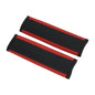 Black Red Seat Belt Cover Pad Faux Leather 24cm Seatbelt Strap Cushion Shoulder Padding 2 Pcs - color: Black,Red
