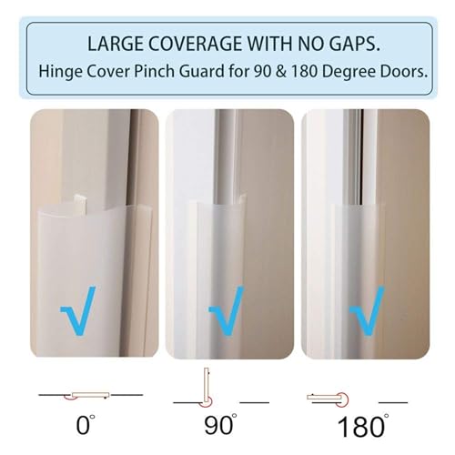 Door Pinch Guard Baby Proofing, Door Hinge Cover, Door Protector for Kids Finger Safety, Door Finger Pinch Guards Heavy Duty, Door jam Shield,JuneSisters 2