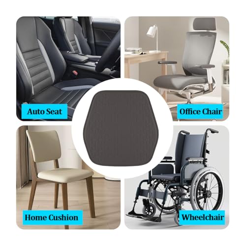 Gel Car Seat Cushion, Soft Cooling Honeycomb Non-Slip Vehicle Seat Bottom Mat for Long Sitting, Breathable Automotive Interior Chair Pad to Reduce Sweat, Universal for Truck SUV RV (Coffee) - color: Coffee