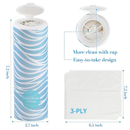 Car Tissues Cylinder 4 Packs Round Tissue Box Holder Fit for Car Cup Holder, Home Small Tissue Dispenser with Facial Tissues for Car Bathroom Office Travel - color: Ct-23001