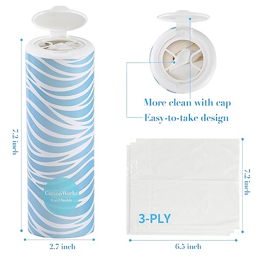 Car Tissues Cylinder 4 Packs Round Tissue Box Holder Fit for Car Cup Holder, Home Small Tissue Dispenser with Facial Tissues for Car Bathroom Office Travel - color: Ct-23001