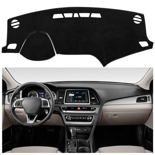 Dashboard Dash Board Cover Mat Carpet Compatible with 2015-2019 Hyundai Sonata - style: Fit for 2015-2019 Hyundai Sonata