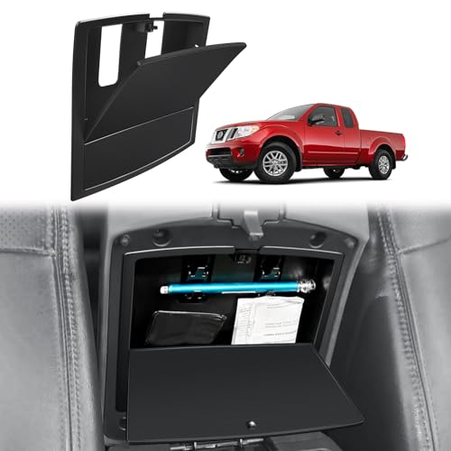 Center Console Hidden Organizer Compatible with 2005-2021 Nissan Frontier Accessories One-Touch Armrest Hidden Storage Box Middle Console Insert Secret Organizer Compartment ABS Material - color: 05-21 Frontier Hidden Box-Black
