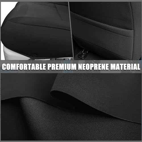 SAPUBK Custom-Fit Rear Seat Covers Replace for 2013-2018 Dodge Ram and 2019-2021 Classic Ram 1500 2500 Crew Cab Bench Seat, Premium Neoprene with Composite Soft Foam Lining Breathable Seat Cover