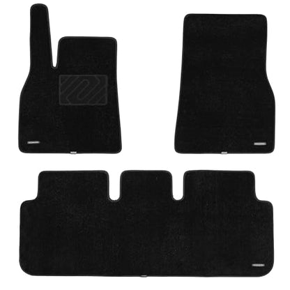 WENNEBIRD Superior Carpet Floor Mats for 2021-2026 Tesla Model S, 0.6-Inch Ultra-Thick, Noise-Reducing, All-Weather Waterproof Anti-Slip – 3-Pc Set - size: 2021-2026 Model S 3-Pc Set