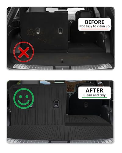 Cargo Liner Compatible with 2026 Hyundai Palisade Trunk Mat Cargo Mat Back Seat Cover Protector (Backrest Mats+Trunk Mat) - size: FOR 2026 Hyundai Palisade