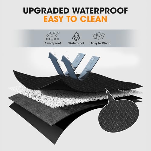 Stepwaver Walking Pad Mat for Carpet, Treamill Mat for Hardwood Floors, High Density, 1/4 Thickness, Folable, Floor Protection Mats for Bike, Elliptical, Treadmill - size: 55"L x 24"W x 0.2"Th