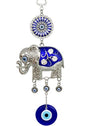 Turkish Blue Evil Eye Lucky Elephant Amulet – Hanging Ornament for Home Office Car Decor -CL16