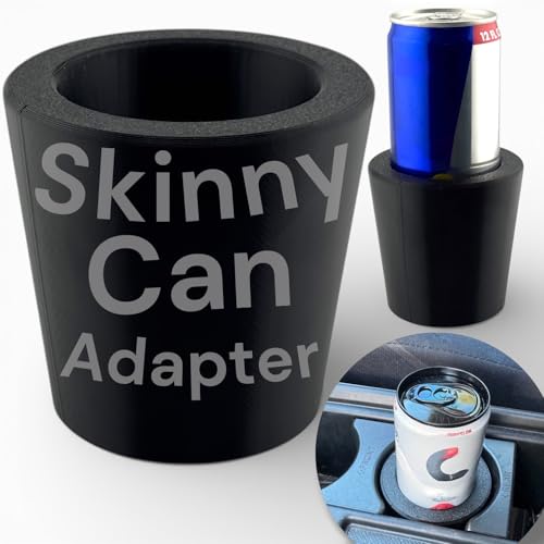 Slim Can Cup Holder Insert Adapter for Car | Fits 8.4oz & 12oz Skinny Cans | Reversible Wiggle-Free Design | Heat-Resistant | Compatible with Skinny Energy Drinks