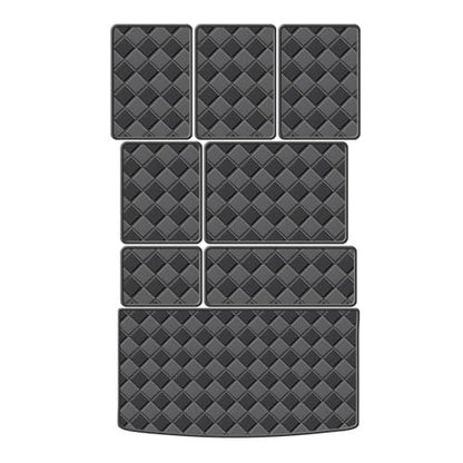 Cargo Mat for 2022-2025 Jeep Wagoneer/Jeep Grand Wagoneer 8 Seats (Non-L) Trunk Mat & 2ND+3RD Row Rear Backrest Mat, All Weather Rear Cargo Liner Back Seat Cover Protector