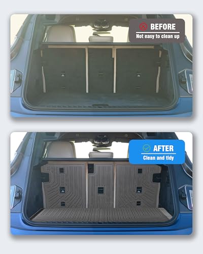 Cargo Liners Backrest Mat for BMW IX Accessories 2022-2025 with Hook&Loop Rear Trunk Mat Rear Seat Back Cover Protector All Weather Anti-Slip Split Dog Liner 4 PCS - size: BMW IX 2022-2025