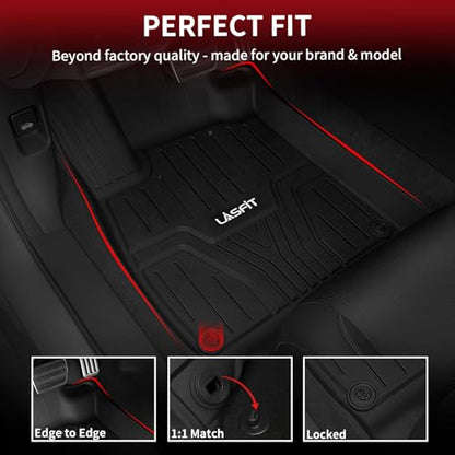 LASFIT Floor Mats for Honda Pilot 2023 2024 2025 2026 (7&8 Seats), All Weather Custom Fit TPE Odorless Anti-Slip Floor Liner 1st & 2nd & 3rd Row, Black - size: 7）For Honda Pilot | 2023-2026 | 1st & 2nd & 3rd