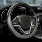 Car Steering Wheel Cover, Durable Leather Cover with Anti-Slip Lining, Microfiber PU Leather Elastic Steering Wheel Protector, Comfortable Non-Slip Steering Wheel Covers for Autos (Grey) - color: Grey