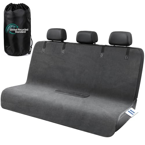Car Seat Cover Towel, Waterproof Sweat Absorbent Back Seat Protector for Sedans SUVs & Minivans, Non-Slip Machine Washable Rear Bench Cover for Post-Gym, Beach, Pets & Kids (Gray) - color: Gray, size: Back-1pc