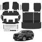 Tongama-Floor Mats for 2022-2026 Nissan Pathfinder 7 Seat with Bucket Seats, All Weather TPE Trunk Mat with Backrest Mat & 2nd Row Backrest Mats & Cargo Net & Full Coverage Door Sill Guards Kit