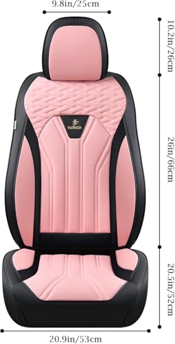 Leather Seat Covers Pink Car Seat Covers Full Set Car Seat Protectors 5 Seats Driver Seat Covers Fit for Most Cars Trucks SUV