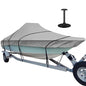 iCOVER Center Console Boat Cover, 600D Heavy Duty Marine Grade Waterproof Tear Resistant Boat Covers, Fits Boats 17'-19' Long Beam Width up to 102", Trailerable Boat Cover with Support Pole, Grey - color: Grey, size: 17ft-19ft long and beam width up to 10