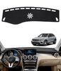 BIBLOZ Dash Cover Mat for Mercedes Benz 2016-2021 2022 GLC Model GLC300 GLC350e GLC43 GLC63 Accessories Black Flannel Interior Trim Car Dashboard UV Sun - size: 2016-2022 GLC