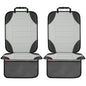 Sinvitron Car Seat Protector for Child Car Seat - Waterproof Non-Slip Leather Mat with 2 Mesh Pockets, Universal Seat Cover for Baby, Pets & Vehicles(2-Pack, Grey) - color: 2 Pack Grey
