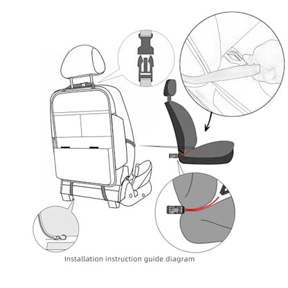 TAIKOO Seat Back Protector,Shields Seat Backs From Kicks and Adds Storage | kick mats back seat protector easy to install and clean, well-crafted, sturdy, durable and stylish.2 Pack - color: Black