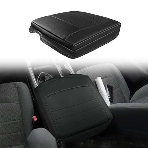 Center Console Armrest Cover Fit for Dodge Ram1500/2500/3500 2013-2018 Accessories, Comfort Armrest Pad Console Lid Cushion Vegan Leather 1-Inch Extra Thick(Bucket Seat ONLY) - size: 3) 13-18 |Ram1500/2500/3500| Bucket Seat, +Thick
