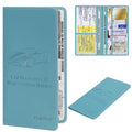 Car Registration & Insurance Card Holder Leather Auto Glove Box Organizer Document Wallet with Magnetic Shut - color: Blue-Upgraded