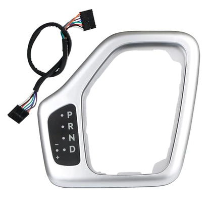 Transmission Shifter Bezel with Wire Harness 5YD27XSAAA 68413957AA 601-402 Silver for Gear Shift Compatible with 2014-2018 Jeep Cherokee Service Shifter Repair Accessories Parts - color: Silver