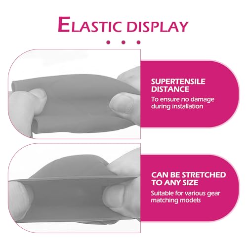 MLY 2 PCS Pink Gear Shift Cover, Flexible Silicone Anti-Slip Shift Knob Cover, Scratch-Proof Protector with Opening Design, Universal Shifter Handle Cover for Car Accessories (Pink)