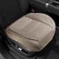 2Pcs Car Seat Cover Front PU Leather Seat Covers Universal Bottom Seat Covers for Most Vehicles,Sedan,Truck,SUV,21.26 inches in Length and 21.26 inches in Width (Beige-Front Bottom 2 Piece) - color: Beige-Front Bottom 2 Piece