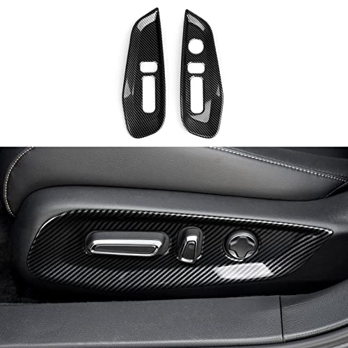 Seat Adjustment Cover Decals for Honda Accord 2018 2019 2020 2021 2022 10th Gen Accessories ABS Carbon Fiber Interior Stickers - color: Seat Trim Cover