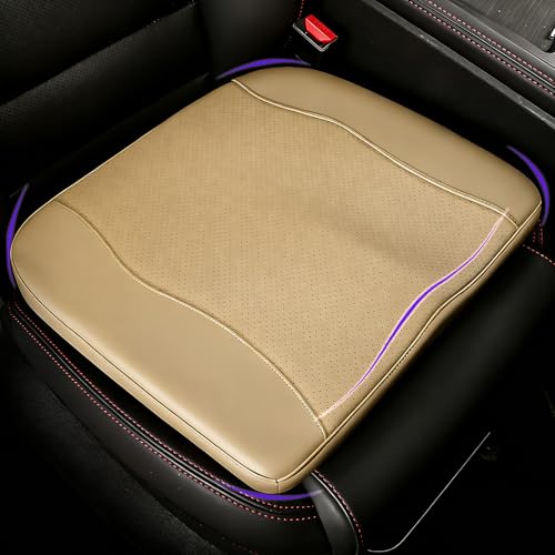 Car Seat Cushion,Thickened Comfort Memory Foam Seat Cushions for Car and Office Chair - Sciatica & Lower Back Pain Relief, Driver Seat Pillow for Auto, Office Chair, Wheelchair Pad-Beige - color: Beige