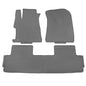 IKON MOTORSPORTS, Custom Fit Floor Mats Compatible with 2012-2015 Honda Civic Sedan 4-Door, Gray/Grey Latex Rubber All Weather Car Auto Front Rear Carpets Liner 3PC Set Protector, 2013 2014