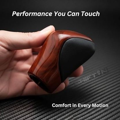 Gear Shift Knob Shifter for Lexus ES GS GX IS-350 NX RC RX 200t 250 300 300h 350 350L 450h 450h 450hL 460 500 Open-Pore Wood Trim (Black Leather/Brown Walnut Maple) - color: Black Leather / Brown Walnut Maple