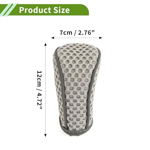 Universal Gear Shift Knob Cover Stick Shifting Handle Protector Manual Fabric 1 Pc Anti-Slip Grey - color: Gray