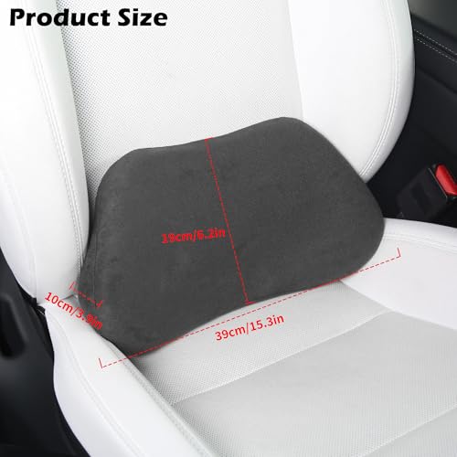 Lumbar Support Pillow for Car, Ergonomic Memory Foam Back Cushion for Driving, Seat Office Chair, Gaming Chair, Lower Back Support for Back Pain Relief, Black, 2 Pack - color: Black, size: Lumbar 2P