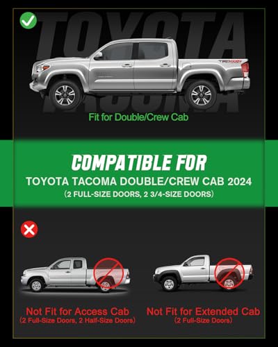 VIWIK Car Floor Mats for Toyota Tacoma 2005-2015, Automotive All Weather Floor Liners for Toyota Tacoma, TPE Rubber Car Mats Front & Rear Non-Slip Odorless - style: 2005-2015 Tacoma